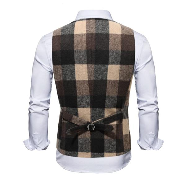 【並行輸入品】Dress Vest Men Black Men's Autumn V neck Pl...