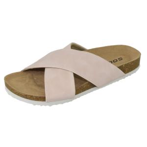 【並行輸入品】Soda Shoesレディースサンダルフットベッドクリスクロスバンドストラップフリップフロップミッジ S, ライト藤色, 9 So