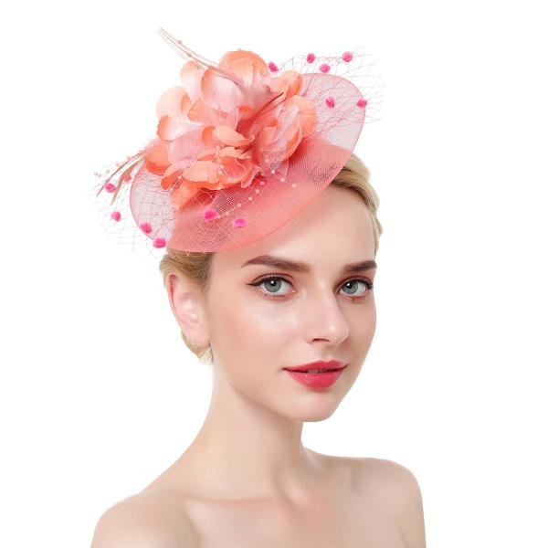 【並行輸入品】JWICOS Fascinators Hat for Women 50s Flower...