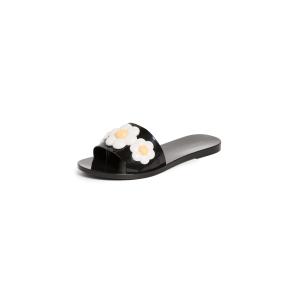 【並行輸入品】Melissa レディース ベイブスプリングサンダル, ブラック/ホワイトの花。, 7 Melissa Women's Babe