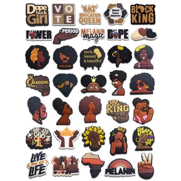 【並行輸入品】Black Lives Matter シューズ装飾チャーム クロッグサンダル用 PVC...