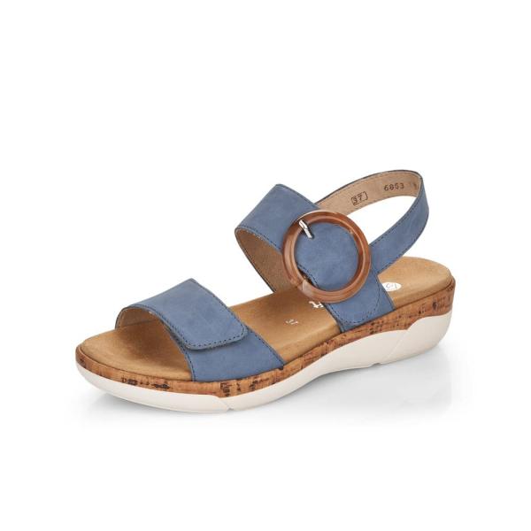 【並行輸入品】Rieker Women's Jocelyn 53 Sandal, Blue, 6.5