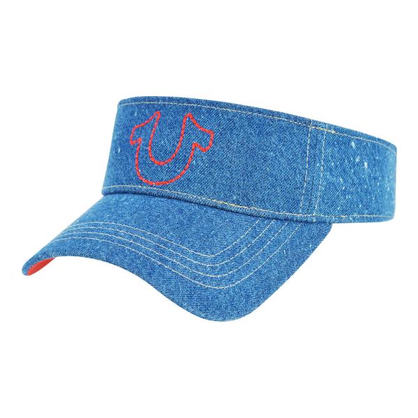 【並行輸入品】True Religion Hat, Cotton Denim Sun Visor C...