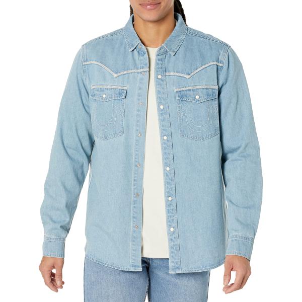 【並行輸入品】True Religion Men's Flatlock Western Denim ...