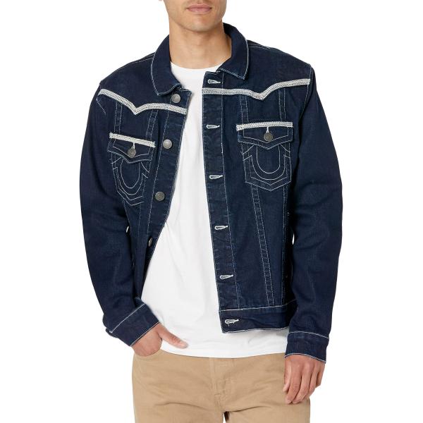 【並行輸入品】True Religion Men's Sn Jimmy Jacket Flatloc...