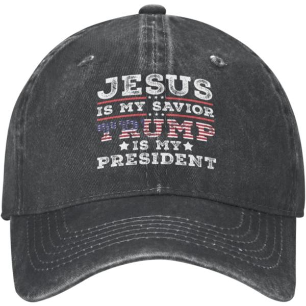 【並行輸入品】Hat Jesus is My Savior Trump is My Presiden...