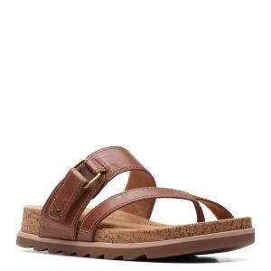 【並行輸入品】Clarks (クラークス) レディース ヨット ビーチサンダル, タン, 7 Clarks Women's Yacht Beac