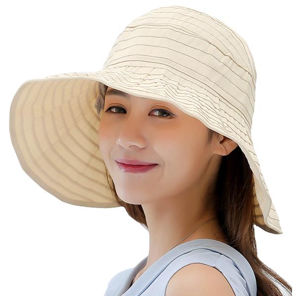 【並行輸入品】Women&apos;s Wide Brim UPF 50+ Sun Hat with Pony...