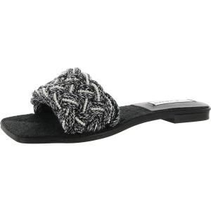 【並行輸入品】Steve Madden レディース Zeal 編み込み装飾スライドサンダル, ブラック, 24.5 Steve Madden W