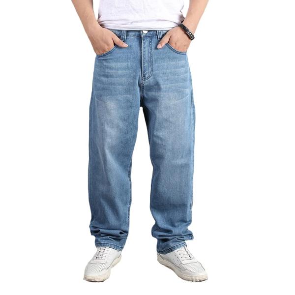 【並行輸入品】HAORUN Men Stretch Baggy Jeans Loose Fit Ca...