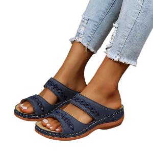 【並行輸入品】Shakumy Sandals for Women Dressy Summer,Women's Slip On Open Toe