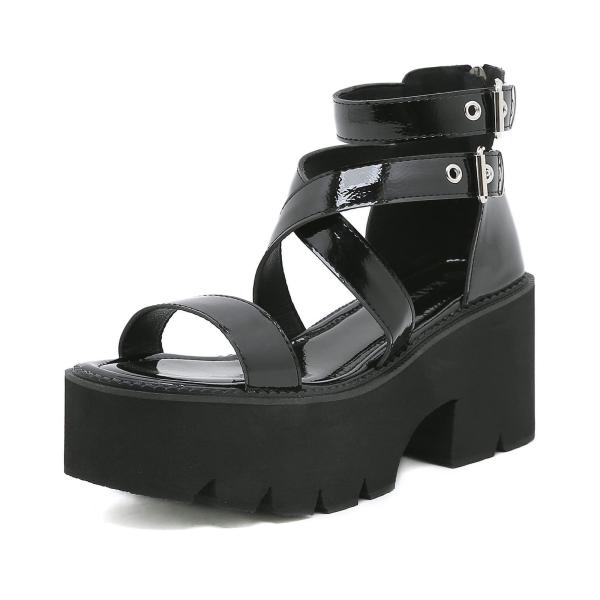 【並行輸入品】Womens Platform Sandals Comfort Open Toe Ch...