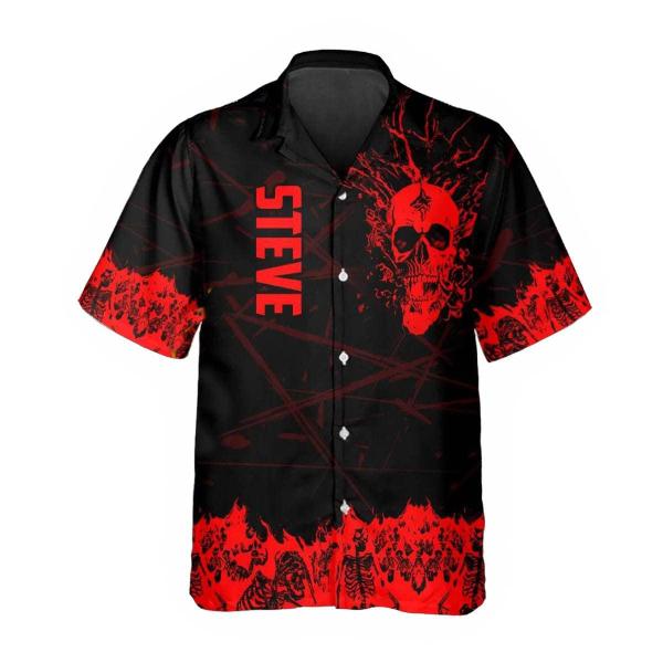 【並行輸入品】Tatkuink Ghost Skull Hawaiian Shirts for Me...