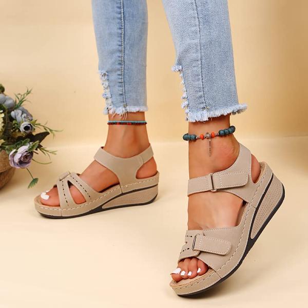 【並行輸入品】DOIX Wedge Sandals for Women with Arch Supp...