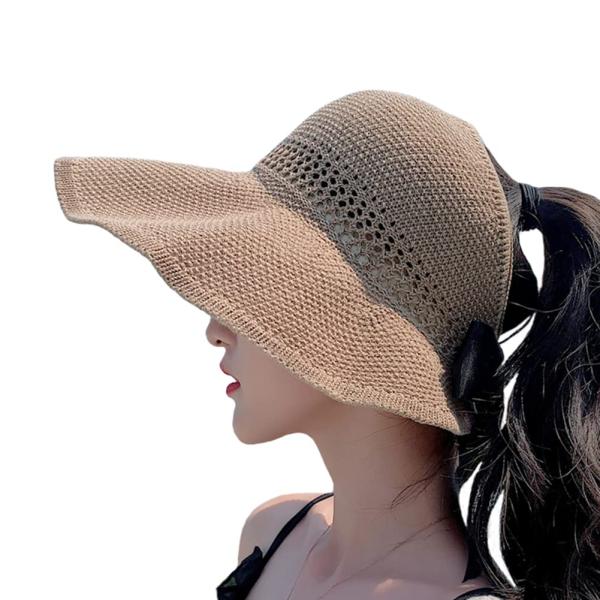 【並行輸入品】Women UPF 50+ Sun Visor Hat Wide Brim Flopp...