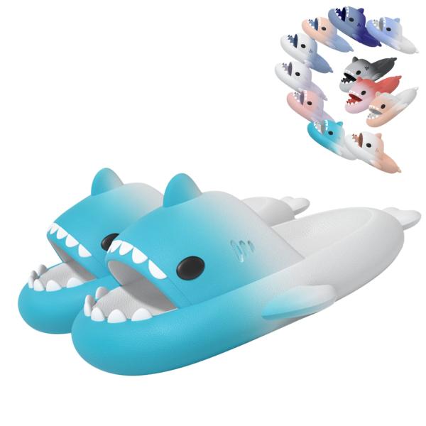 【並行輸入品】Gradient Shark Slides for Women Men Summer ...