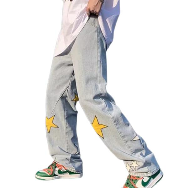 【並行輸入品】Y2k Jeans for Men Hip Hop Pants Blue Baggy ...