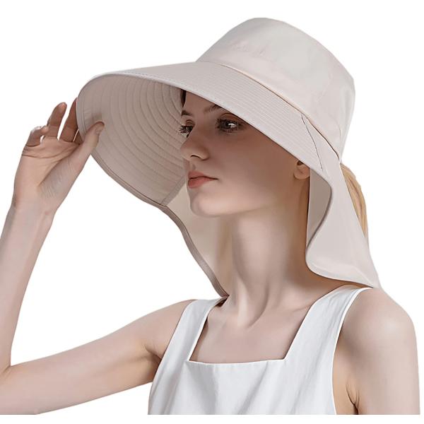 【並行輸入品】Women Summer Pony Tail Flap Cap UPF 50+ Cot...