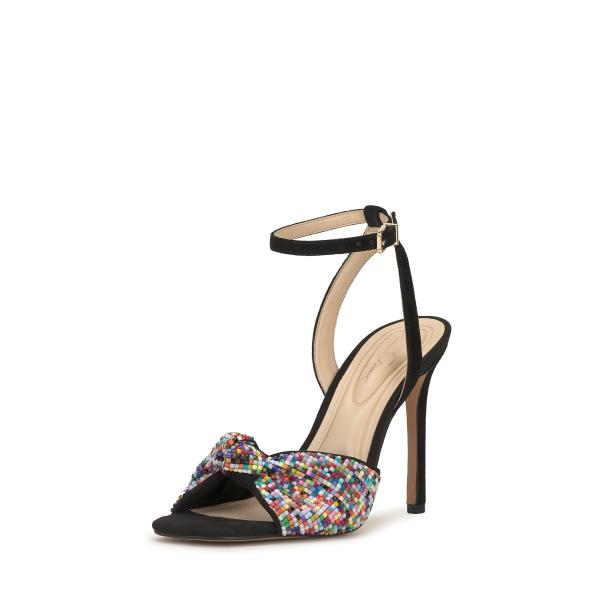 【並行輸入品】Jessica Simpson レディース オヘラ装飾ドレスサンダル ヒール, ブラッ...