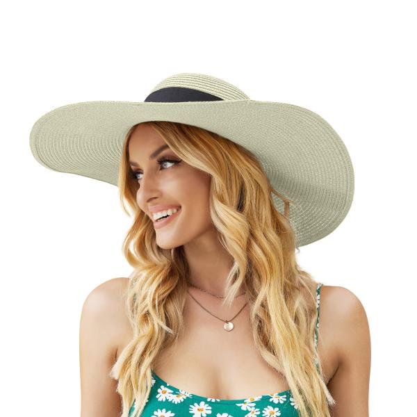 【並行輸入品】Beach Hats for Women, Wide Brim Sun Hat for...
