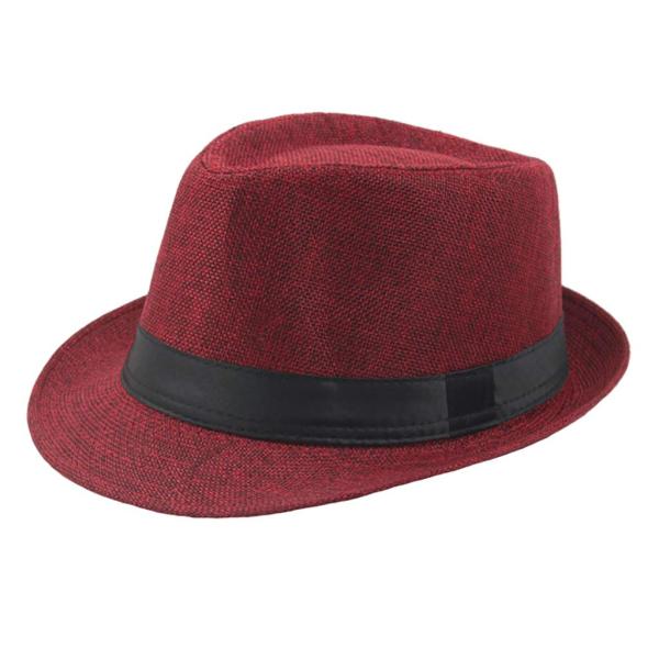 【並行輸入品】Men's Fedora, Womens Short Brim Straw Sun H...