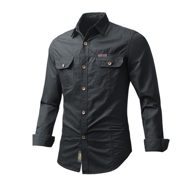【並行輸入品】Ymosrh Mens Shirts, Cotton Shirts for Men D...