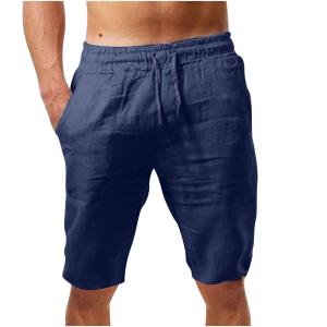 【並行輸入品】Mens Khaki Cargo Shorts Big and Tall Men's Linen Shorts 2023 Cau
