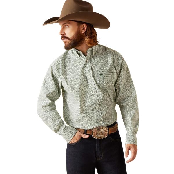 【並行輸入品】Ariat Men's Edson Classic Fit Shirt, White