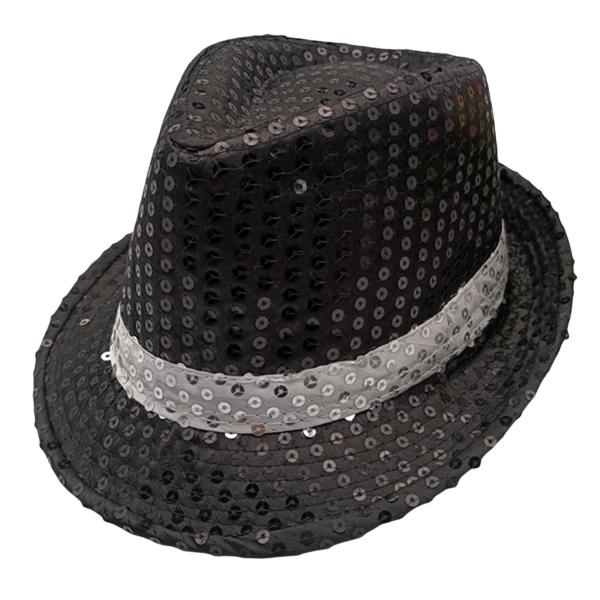 【並行輸入品】Shunvnny Women Men Sequin Fedora Hat Glitte...