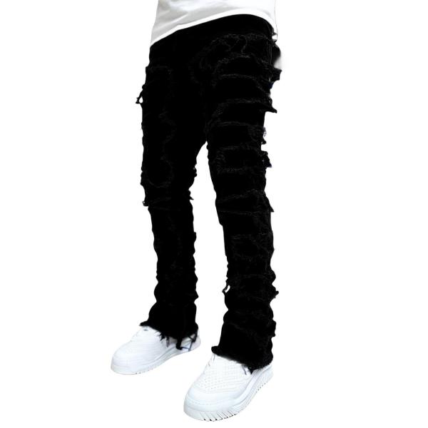 【並行輸入品】KEYUTE Men Baggy Y2K Patchwork Grunge Graph...