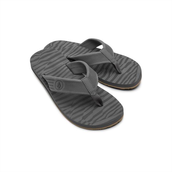 【並行輸入品】Volcom メンズ Daycation ビーチサンダル ブラック トップ 6, ブラ...