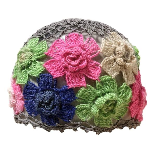 【並行輸入品】Crochet Beanie Hat for Women Men Y2k Floral...