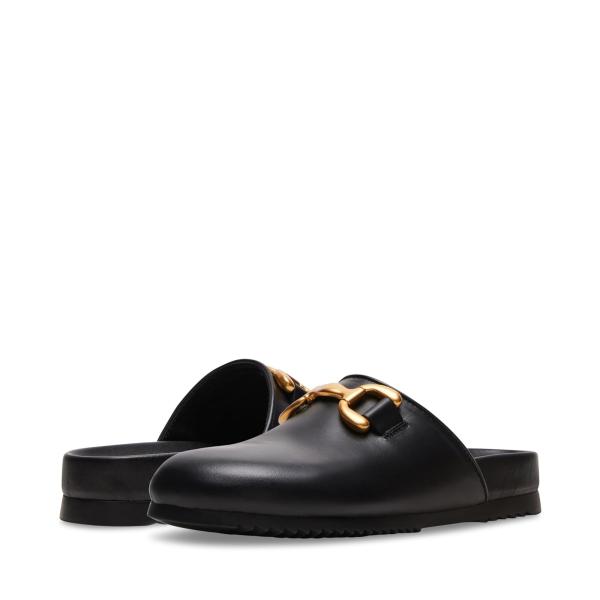 【並行輸入品】Steve Madden レディース Masin クロッグ, ブラックレザー, 7 S...