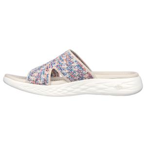 【並行輸入品】Skechers (スケッチャーズ) レディース スライドサンダル, ナチュラル/マルチ, 9 Skechers Women's