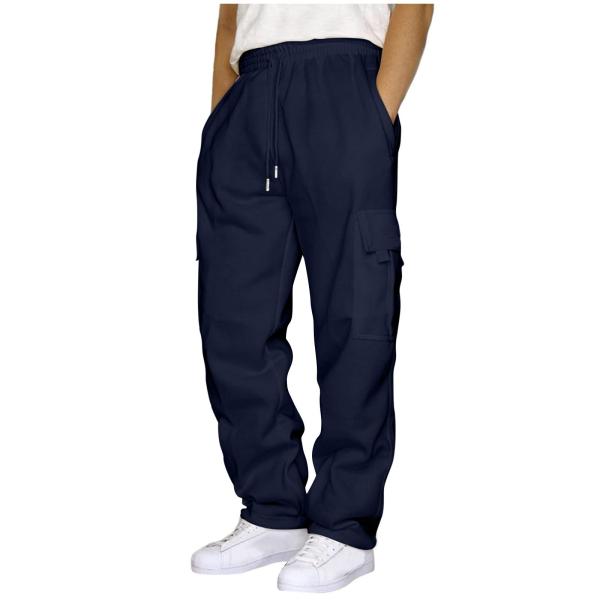 【並行輸入品】Navy Blue Joggers Men Yellow Sweatpants Men...