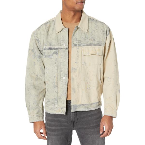 【並行輸入品】Hudson Jeans Men's Boxy Trucker Jacket, Tan...