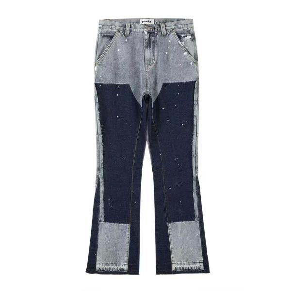 【並行輸入品】JKUIVE Color Match Ink Painted Baggy Jeans ...