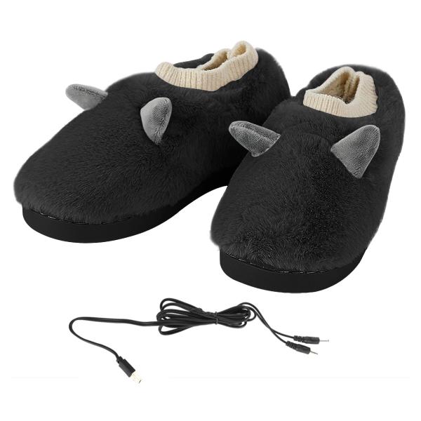 【並行輸入品】電熱 厚手 フラシ天スリッパ メンズ レディース 冬用 USB加熱パッド ブーティ フ...