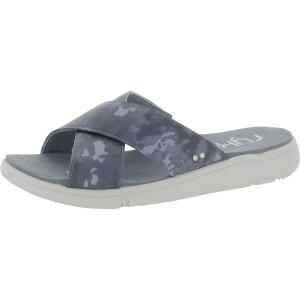 【並行輸入品】Ryka レディース Malin フラット スリップオン スライドサンダル, シタデルブルー, 24.5 Ryka Womens