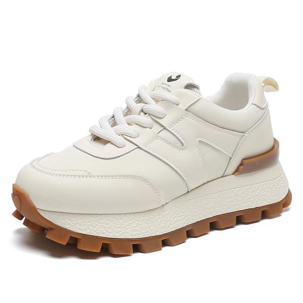 【並行輸入品】somiliss Sneakers for Women Genuine Leather...