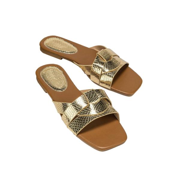 【並行輸入品】GORGLITTER レディース フラットサンダル クロスストラップ オープントゥ ス...