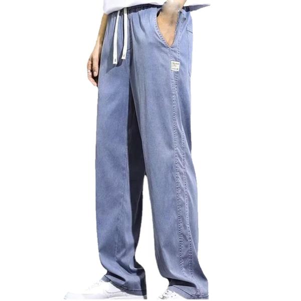 【並行輸入品】Ice Silk Jeans Men's Tencel Breathable Wide...