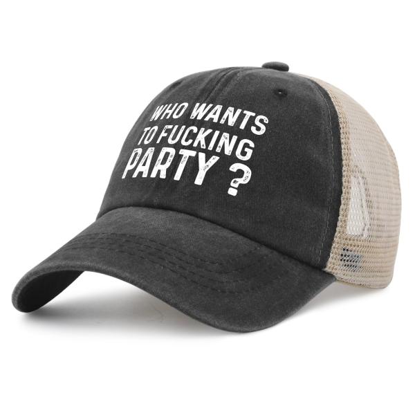 【並行輸入品】Who Wants to Fucking Party Hat Mens Funny T...