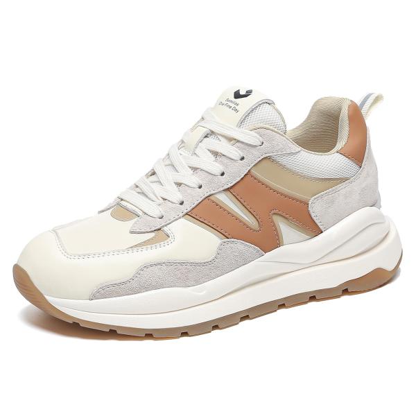 【並行輸入品】somiliss Sneakers for Women Genuine Leather...