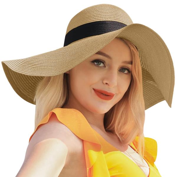 【並行輸入品】Beach Hats for Women   Sun Hat Womens UPF 5...