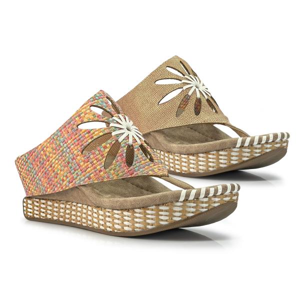 【並行輸入品】Modzori Flora Mid Wedge Reversible Sandal M...