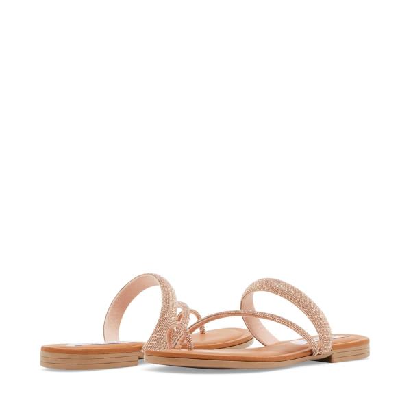 【並行輸入品】Steve Madden レディース Fiorra フラットサンダル, ローズゴールド...