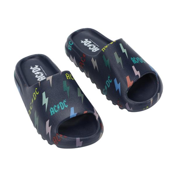 【並行輸入品】Bioworld ACDC レインボー サンダーボルト ロゴ メンズ ブルー スライド...