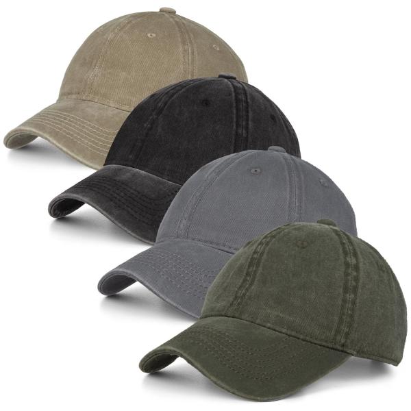 【並行輸入品】Washed Cotton Vintage Baseball Cap Sun Hats...