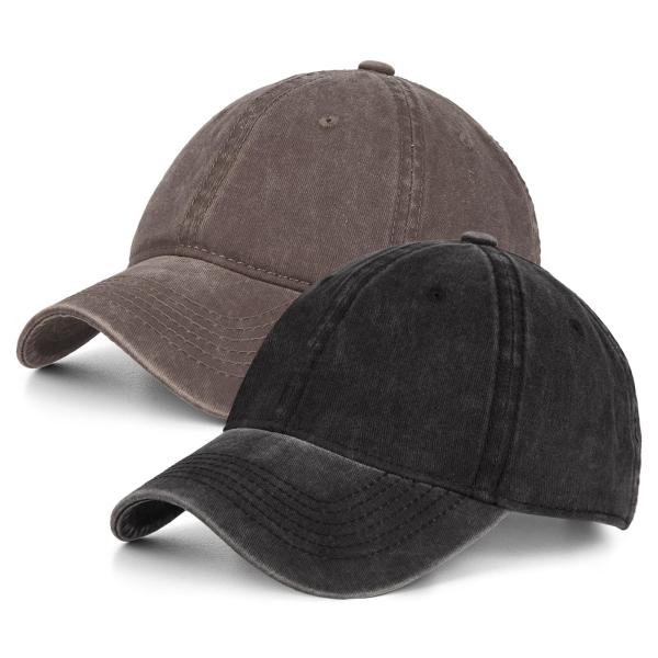 【並行輸入品】Washed Cotton Vintage Baseball Cap Sun Hats...